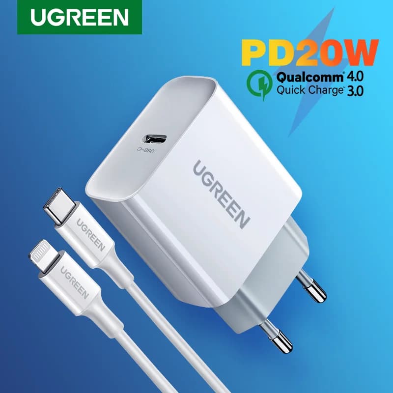 20W USB-C væglader, QC4.0 PD