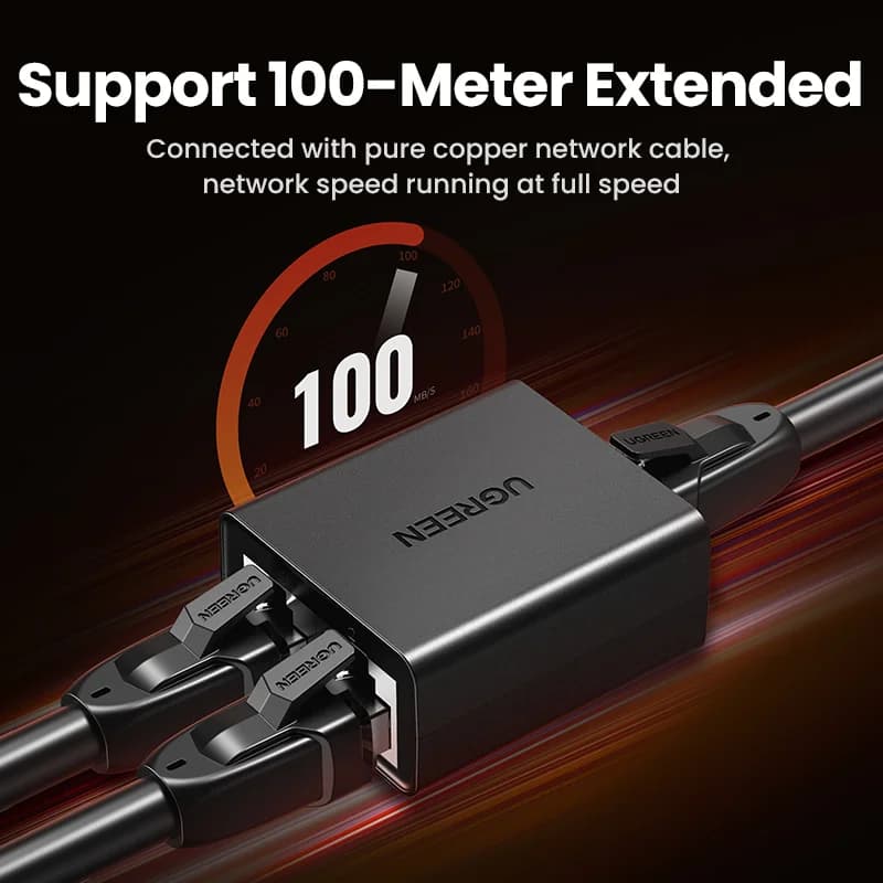 RJ45 Ethernet splitter 1 til 2 netværksadapter