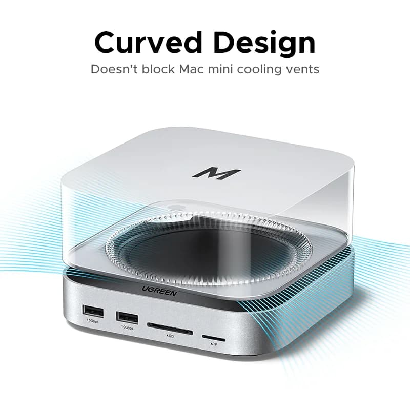 Mac Mini dockingstation med M.2 SSD-slot, 4K DP