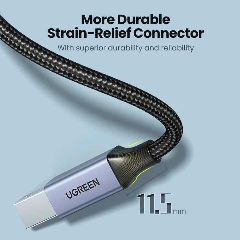 USB-C til USB Type-B 2.0 printerkabel
