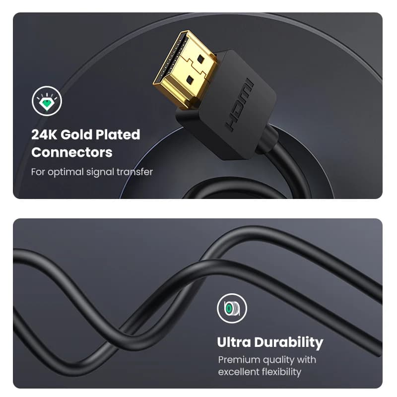 Micro HDMI til HDMI Kabel 4K 60Hz