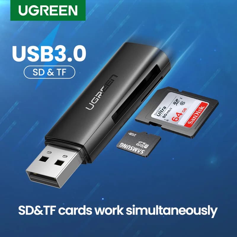 USB 3.0 kortlæser til SD- og Micro SD-kort