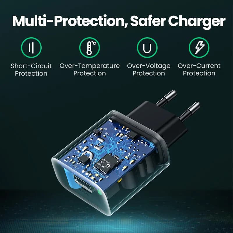 18W USB væglader med Quick Charge 3.0