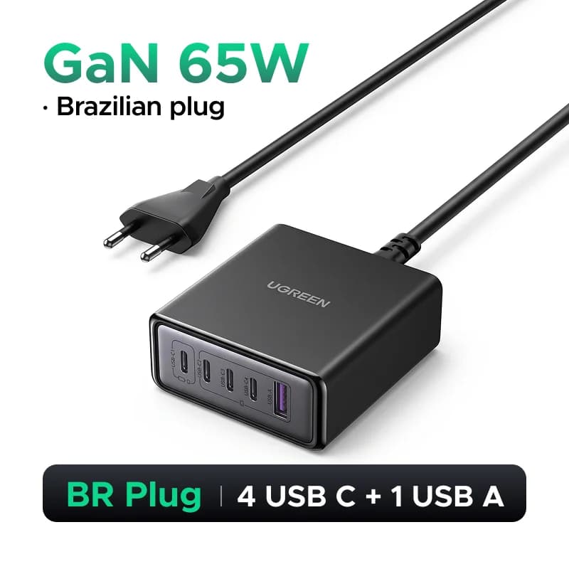 100W 6-i-1 GaN Desktop-lader