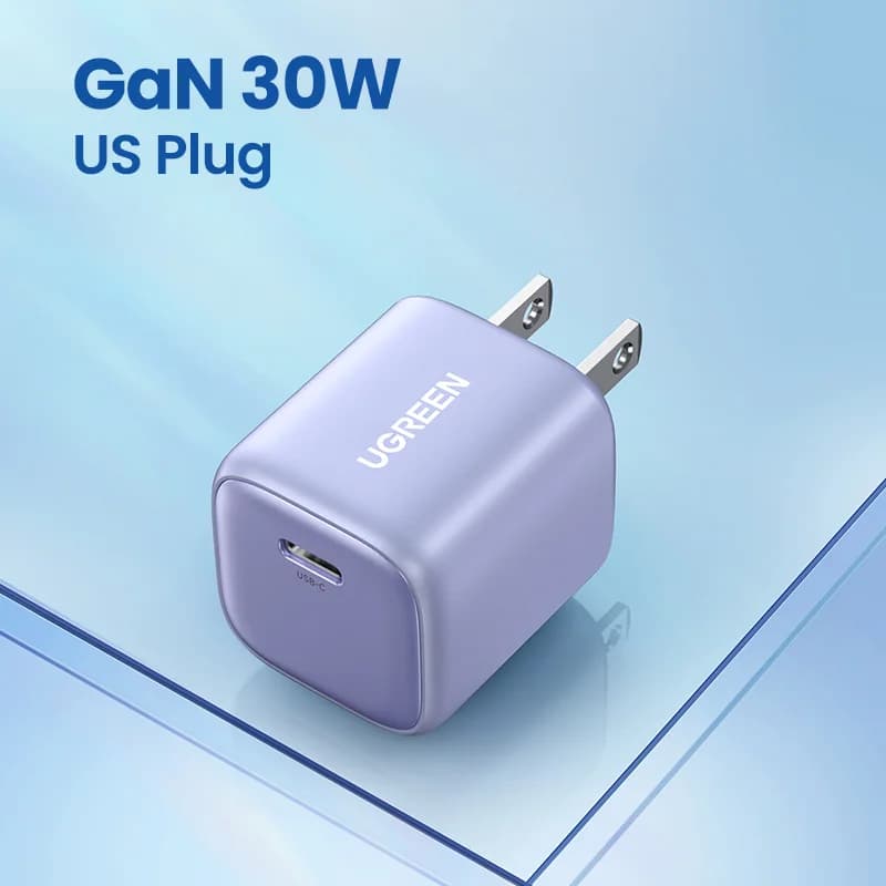 30W GaN hurtigoplader med PD3.0 til iPhone og Android