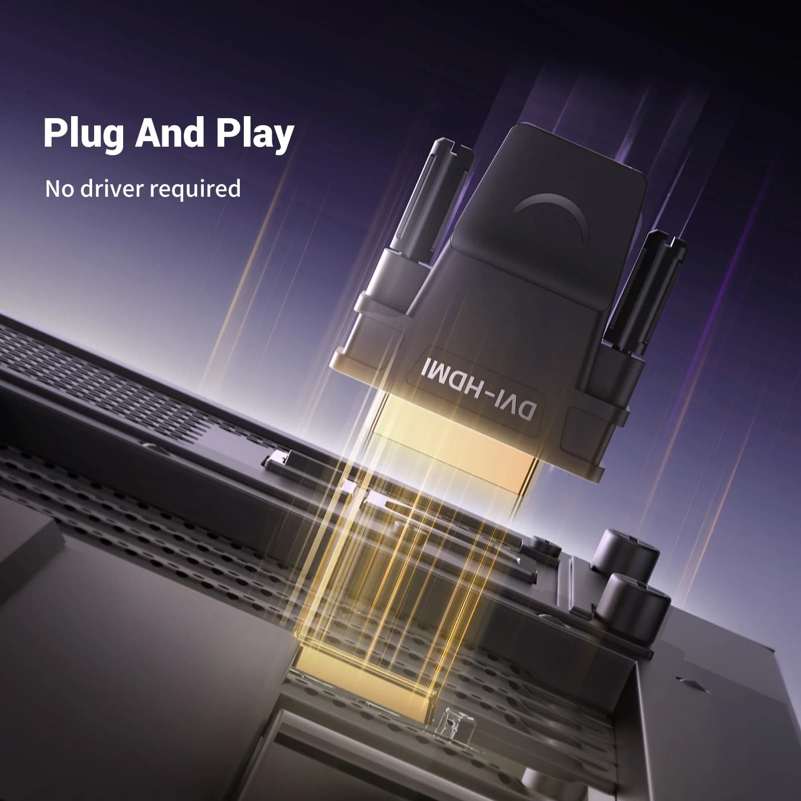 To-vejs DVI-D til HDMI adapter