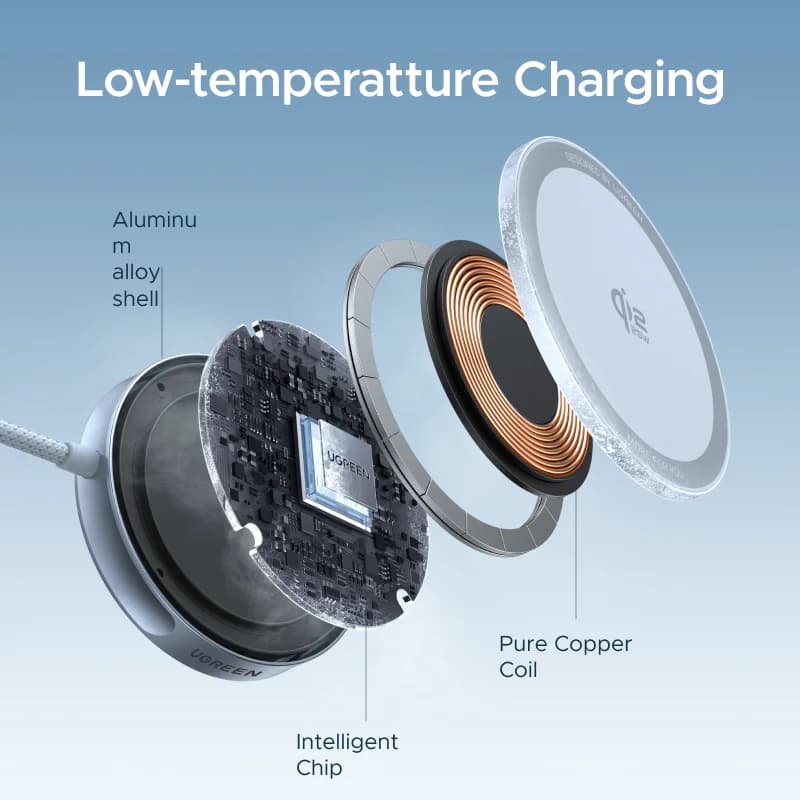 25W Qi2 magnetisk trådløs opladerpad