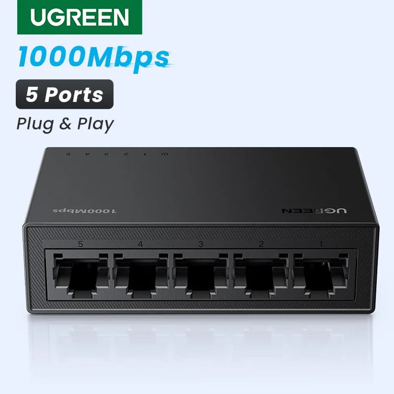 5-ports Gigabit Ethernet NetværksSwitch