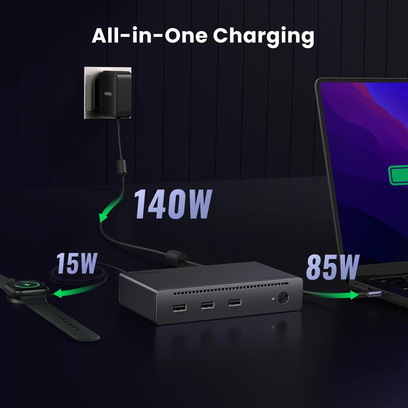 Thunderbolt 4 dockingstation 8-i-1 40Gbps