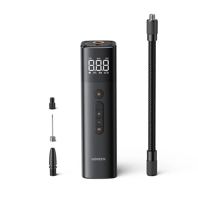 Bærbar digital dækluftpumpe med LCD-display