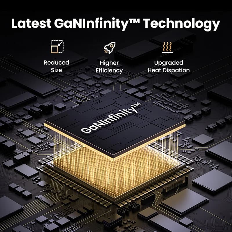 160W GaN USB-C Væglader, PD3.1