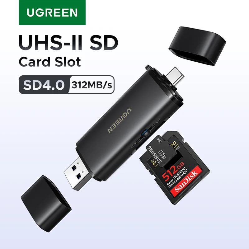USB-C SD 4.0 kortlæser, 312MB/s