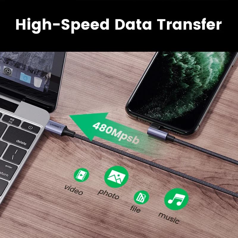 MFi USB-C til Lightning kabel, PD 20W