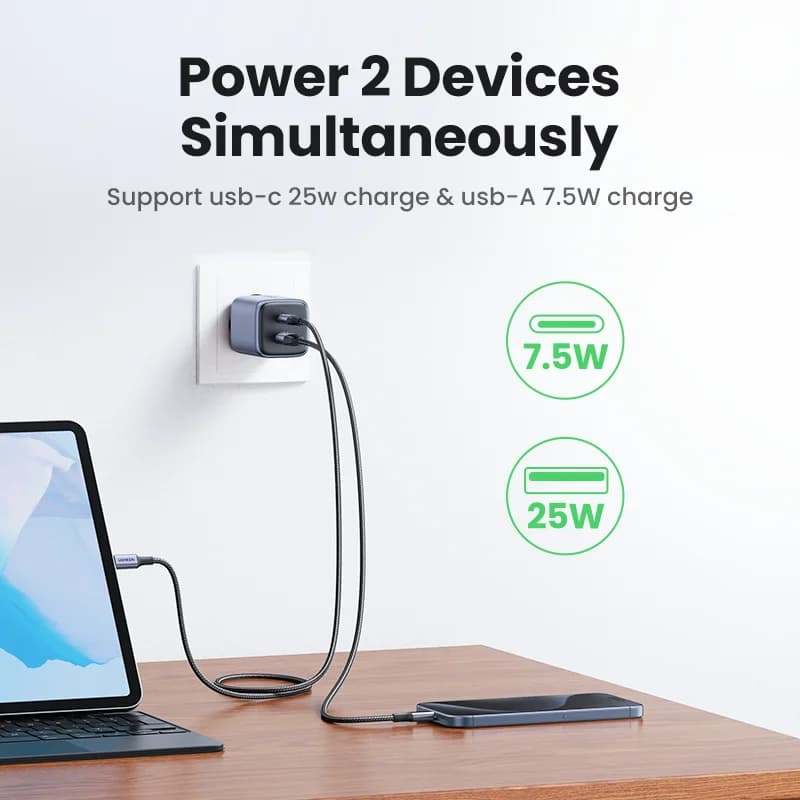 35W GaN USB-C PD Hurtiglader