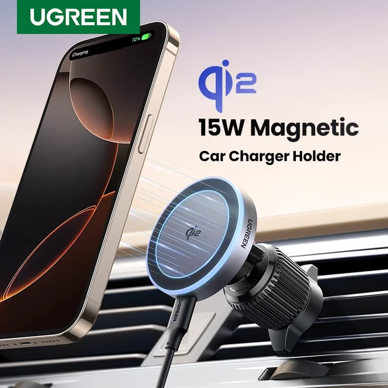 Qi2 15W magnetisk bil trådløs oplader til iPhone