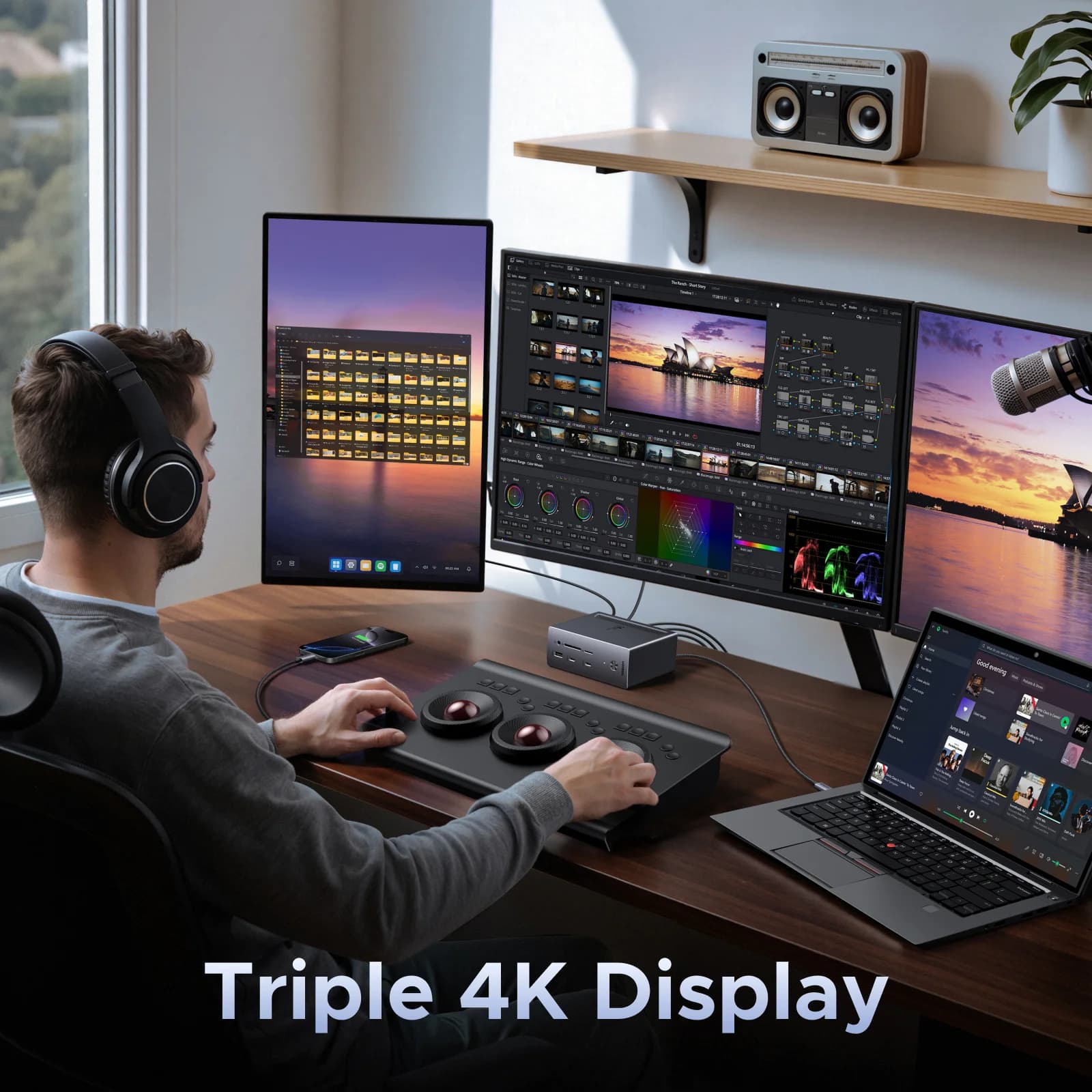 14-i-1 USB-C Dockingstation med 4K120Hz Display