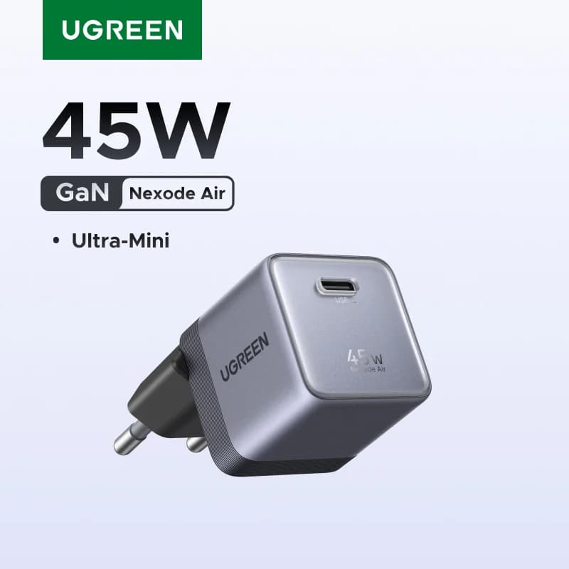 45W GaN USB-C-oplader, kompakt hurtigopladning