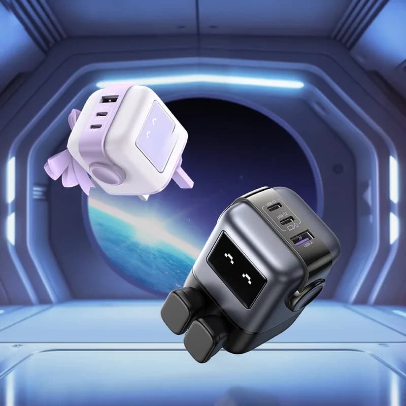 65W GaN USB-C hurtiglader med UK-stik