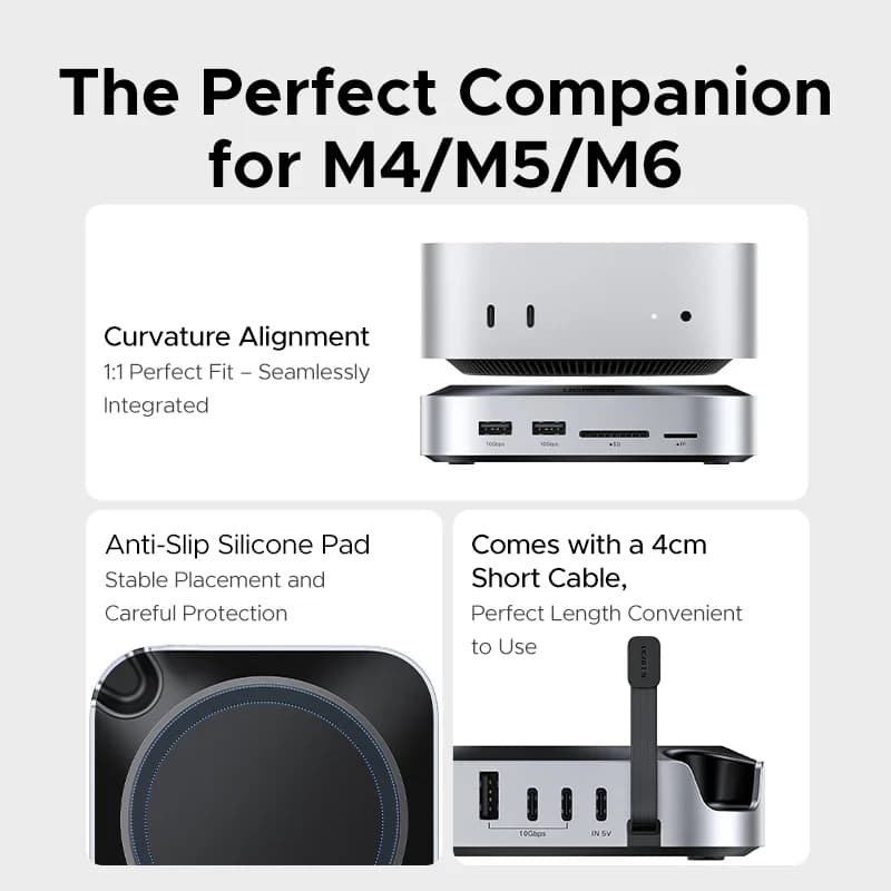 USB-C dockingstation med M.2 NVMe SSD-plads
