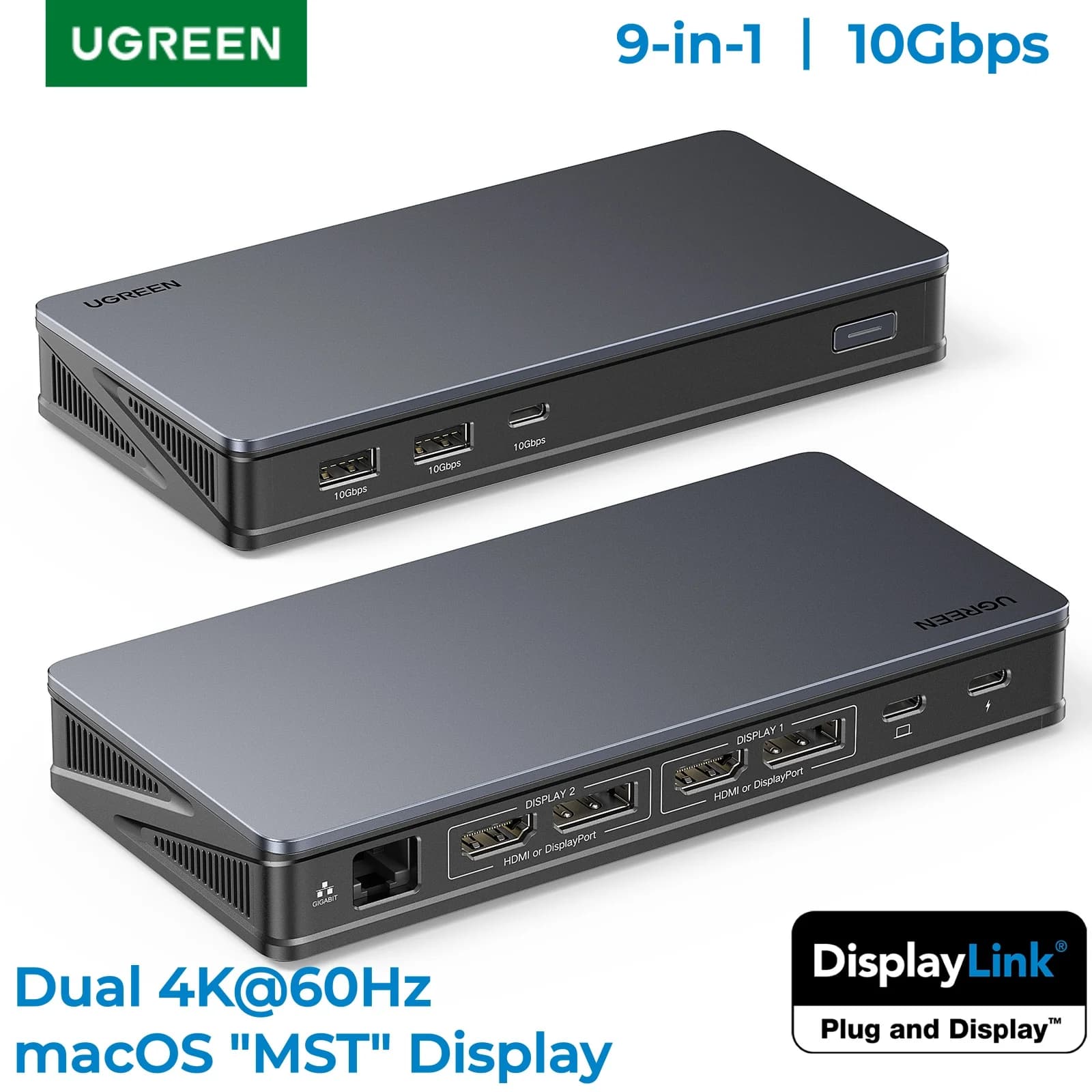 DisplayLink dockingstation med dual 4K HDMI og DP