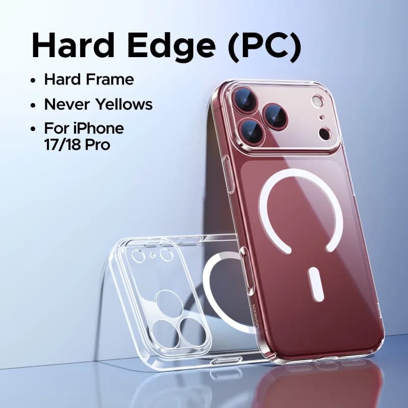 Magnetisk gennemsigtig PC-cover til iPhone med MagSafe