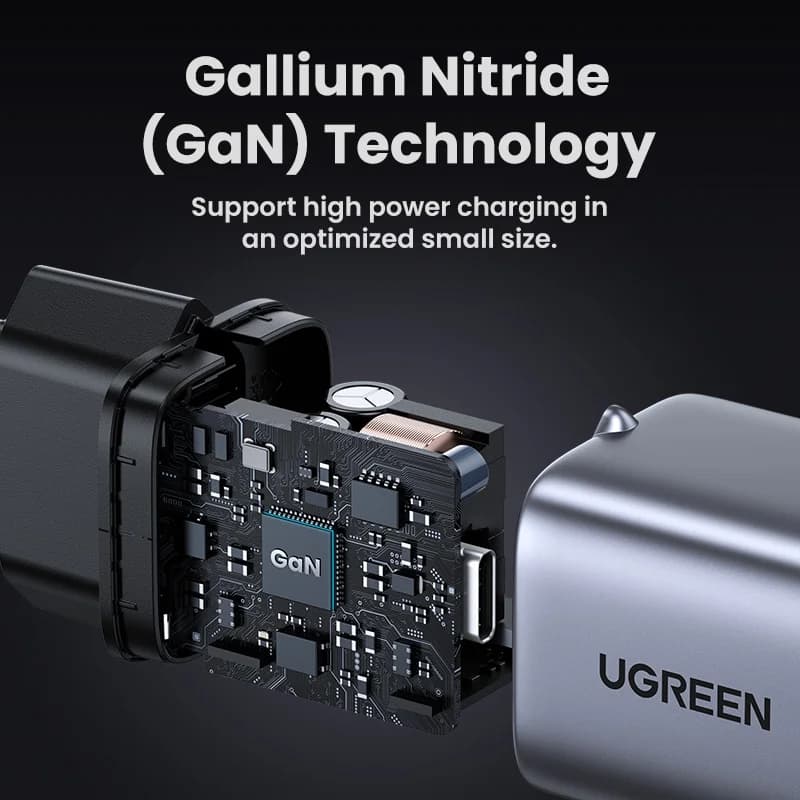 30W GaN hurtigoplader med PD3.0 til iPhone og Android