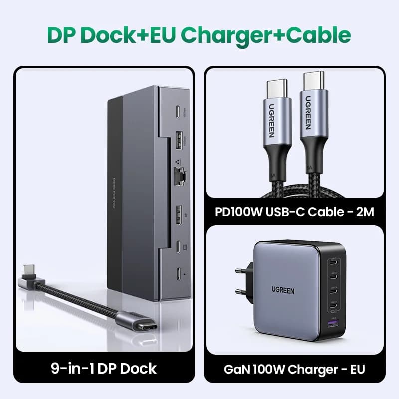 USB-C Docking Station, 4K 120Hz, 10Gbps, PD 100W