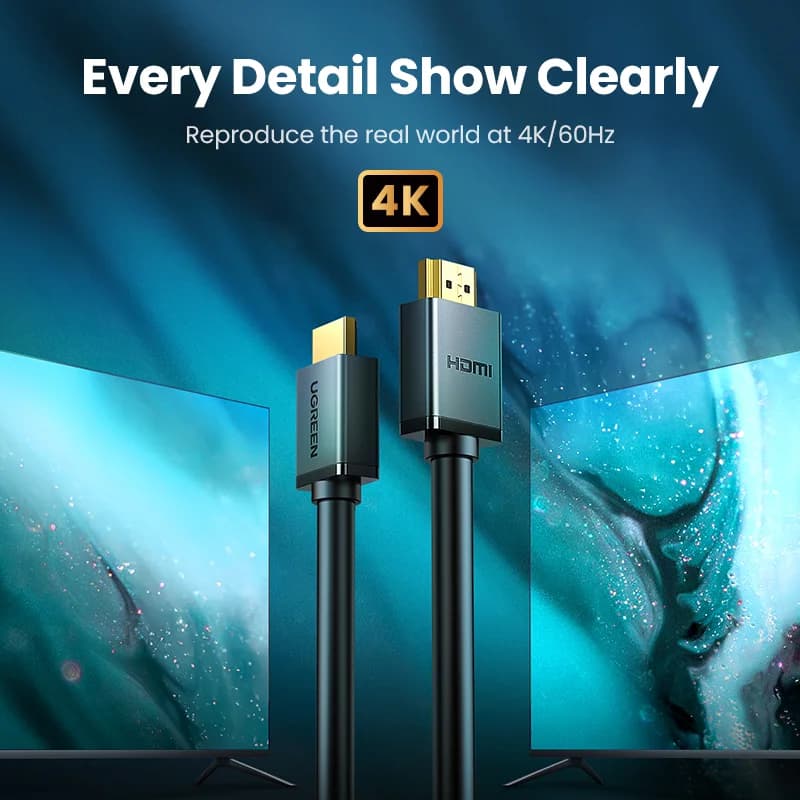 Hurtigheds HDMI-kabel, 4K 60Hz, forgylt