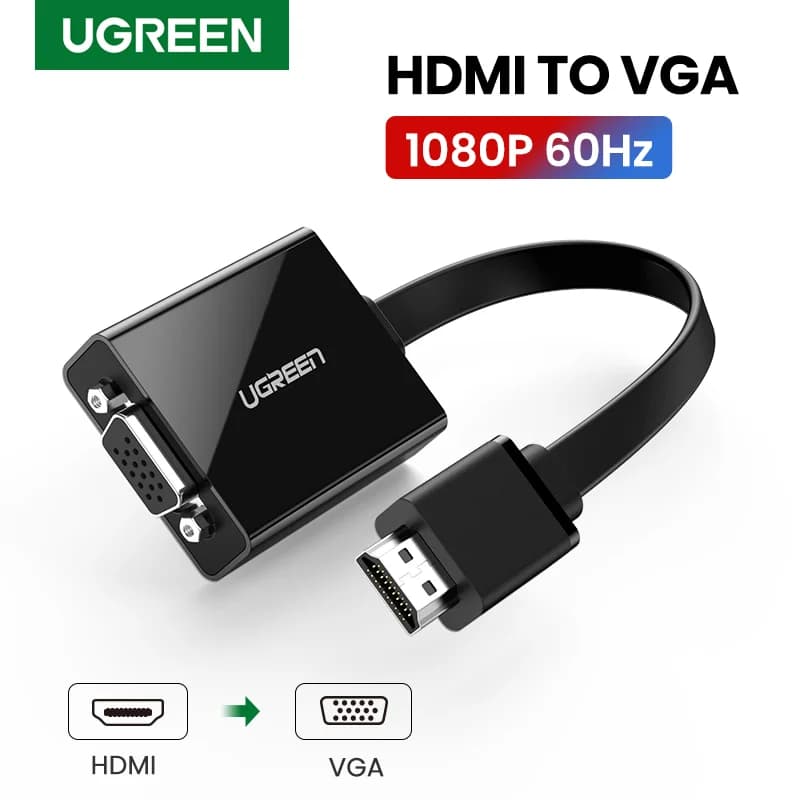 HDMI til VGA adapter med 3,5 mm lyd, 1080P