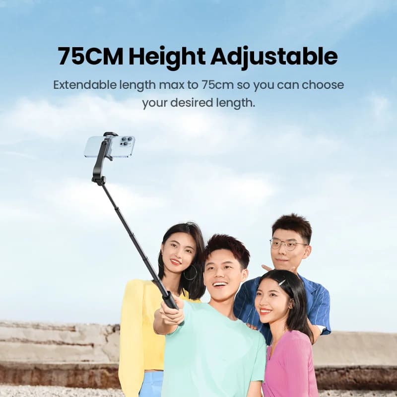 Bluetooth selfie-stick stativ med fjernbetjening