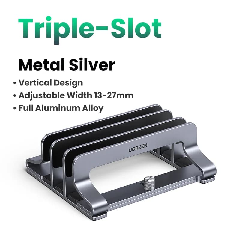 Lodret aluminium laptopstativ, foldbar design