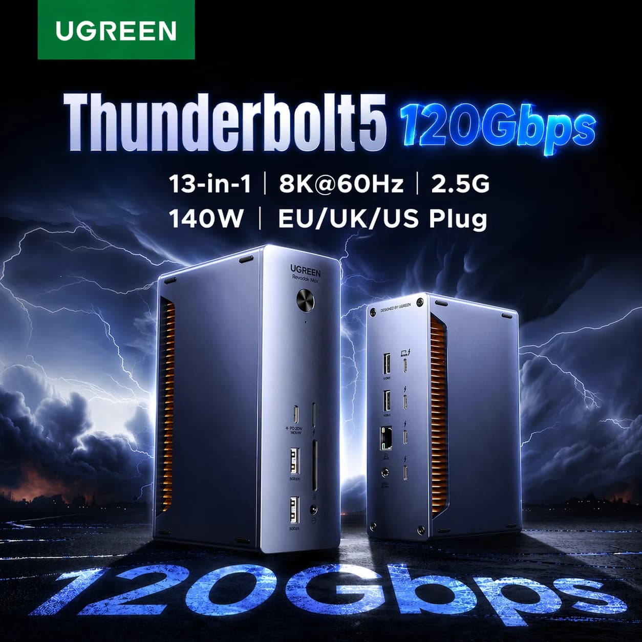 Thunderbolt 5 dockingstation 120Gbps 8K