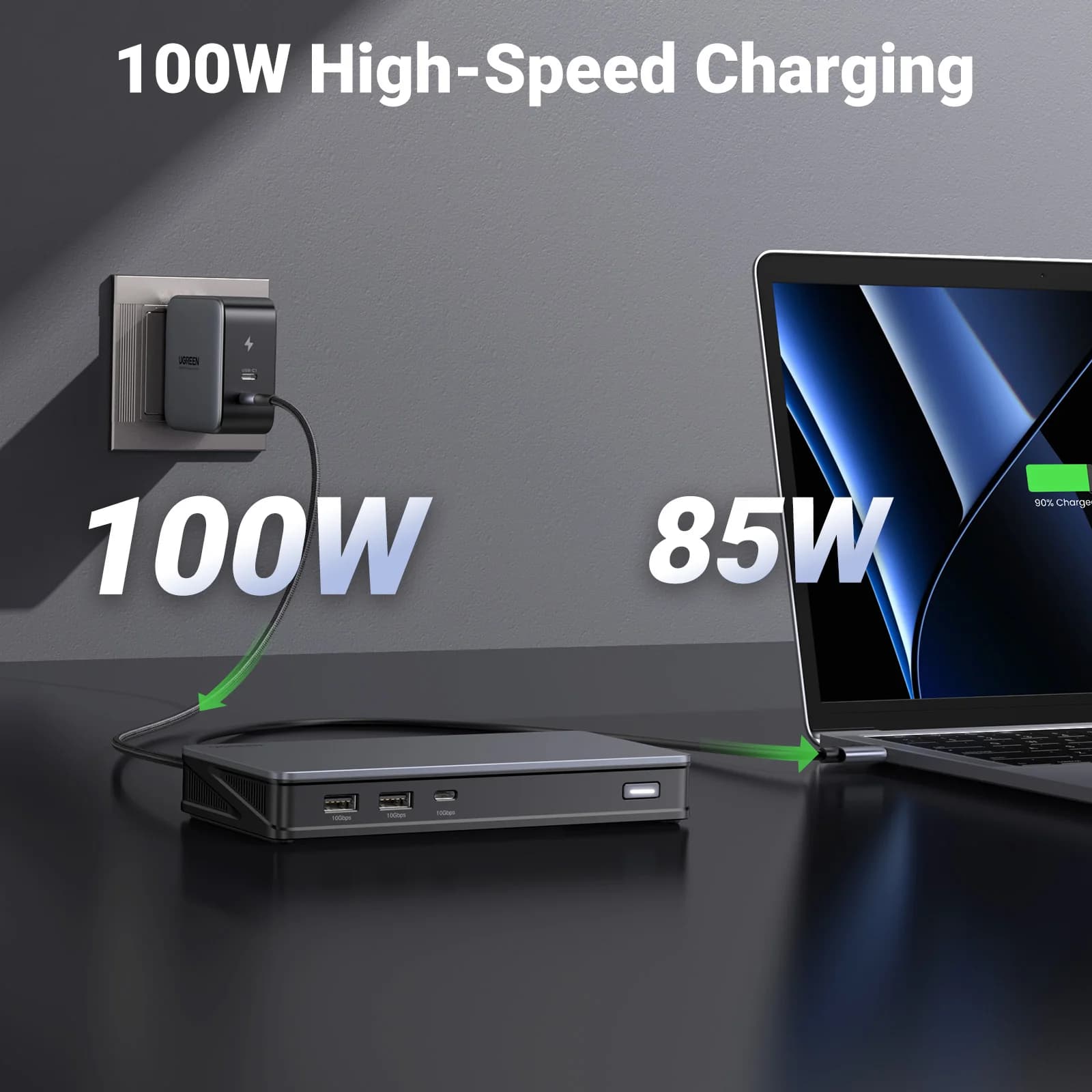 DisplayLink dockingstation med dual 4K HDMI og DP