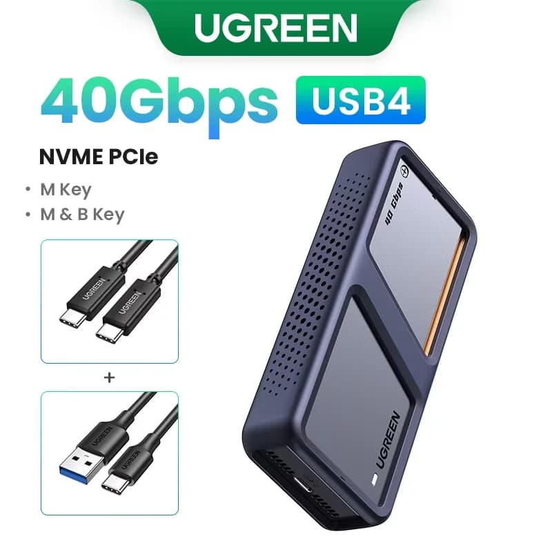 M.2 NVMe/SATA SSD-hylster, 20Gbps USB-C