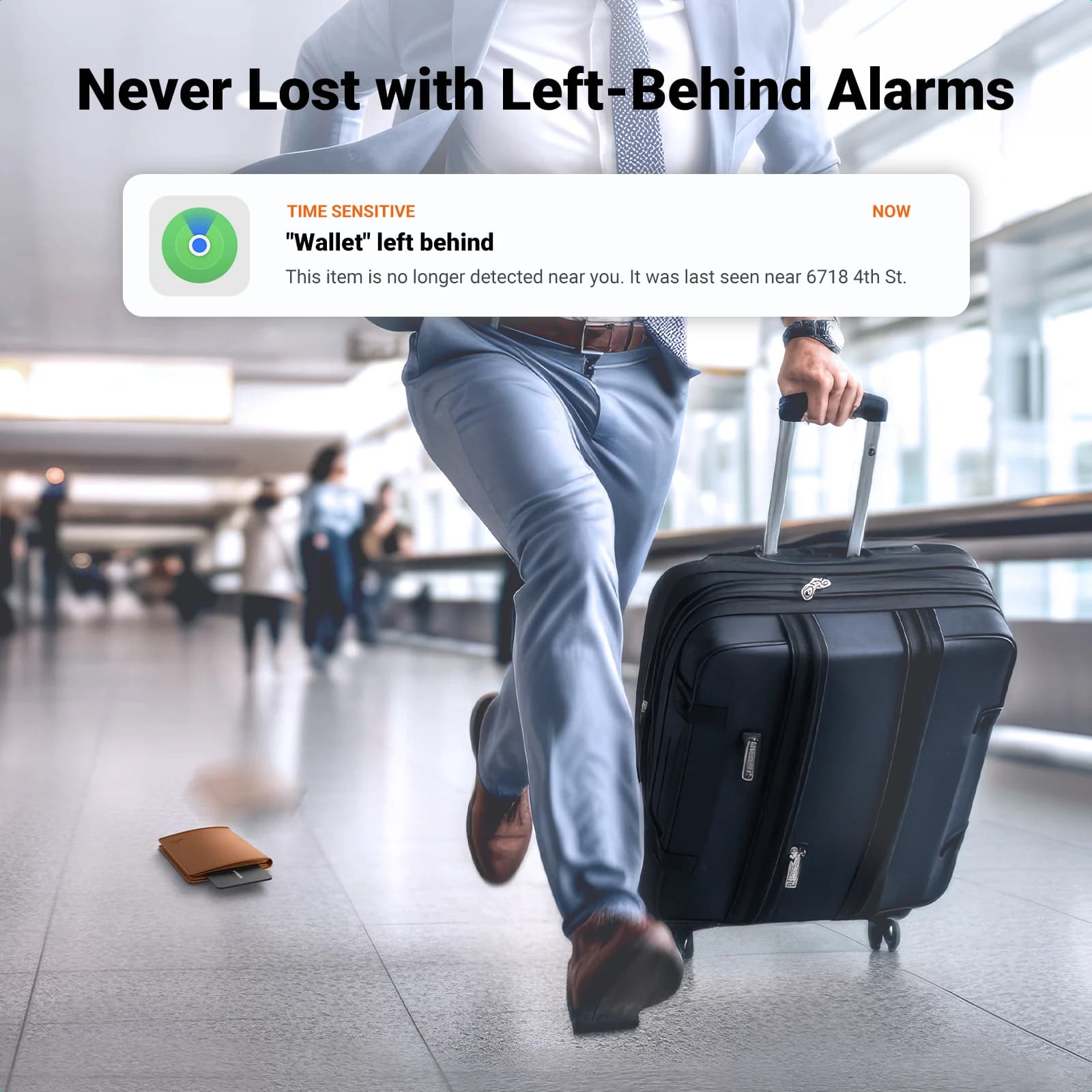 Kortformet Bluetooth Smart Tag Tracker til iOS