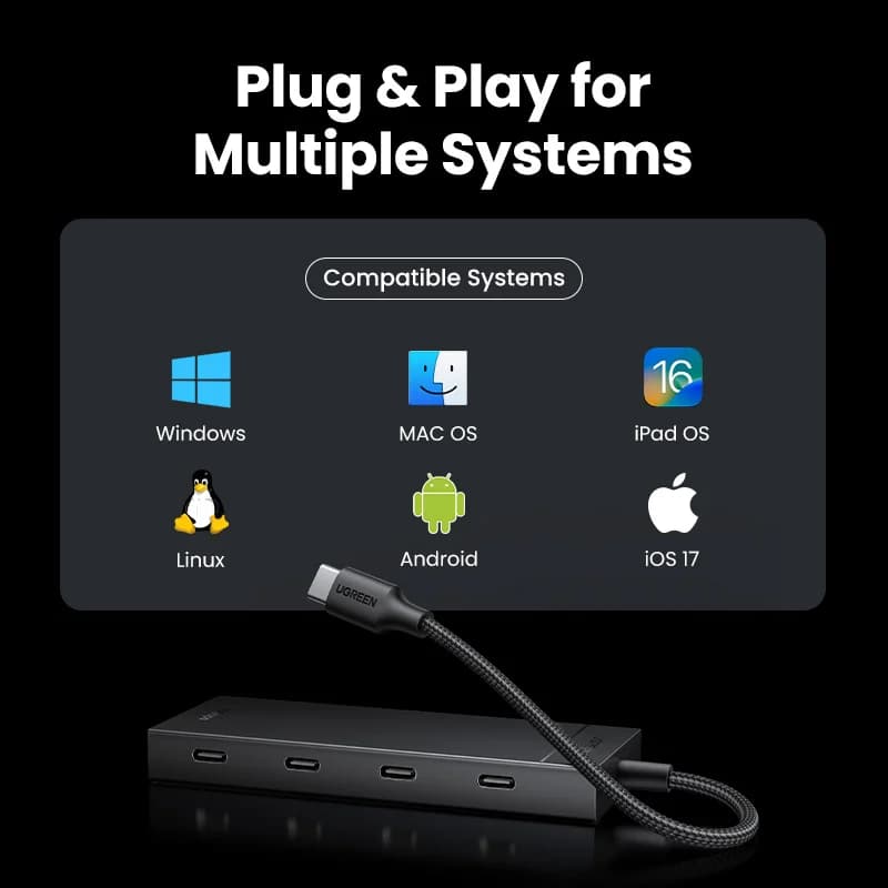USB-C hub 4-porte 10Gbps Type-C adapter