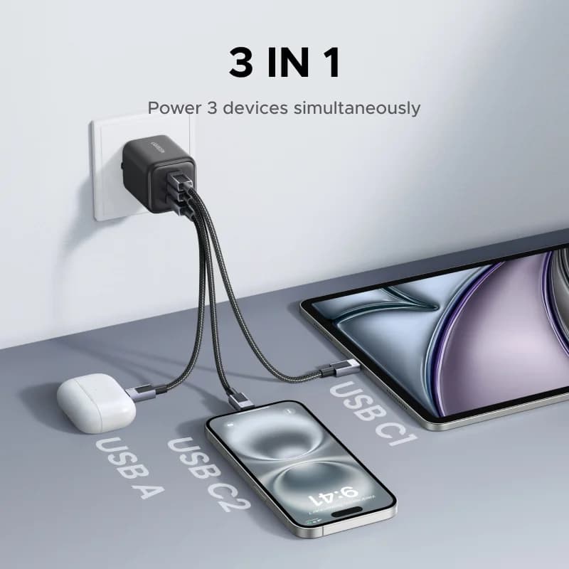 45W GaN USB-C PD-oplader med PPS