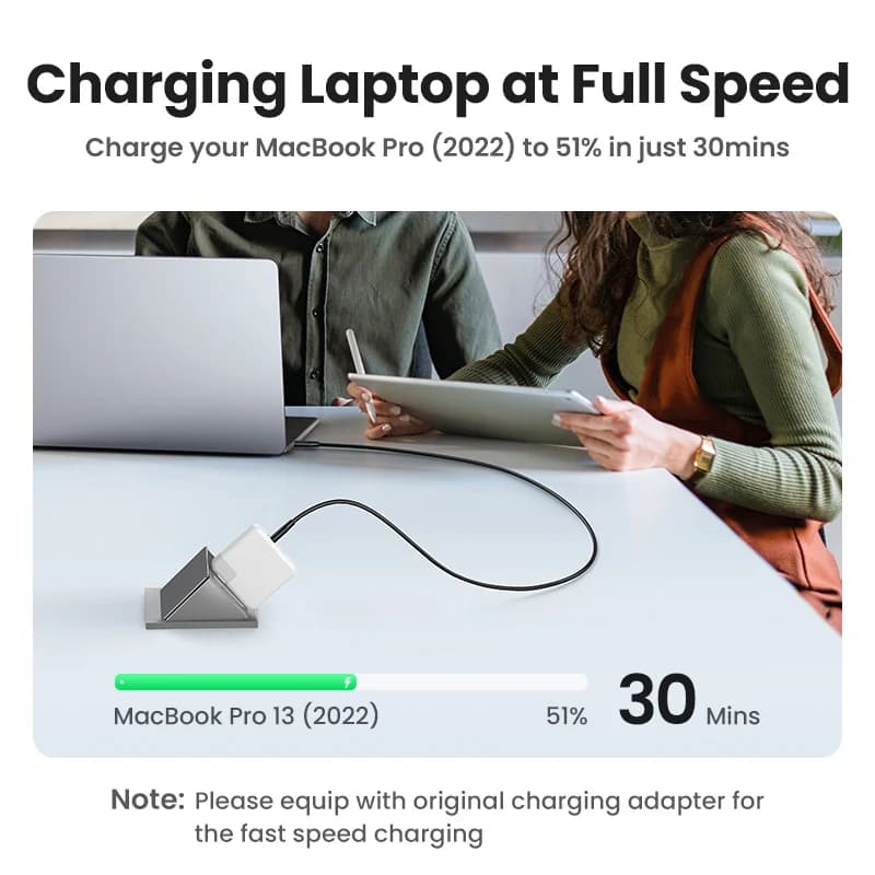USB-C til USB-C kabel, 100W/60W PD, 0,5-3m