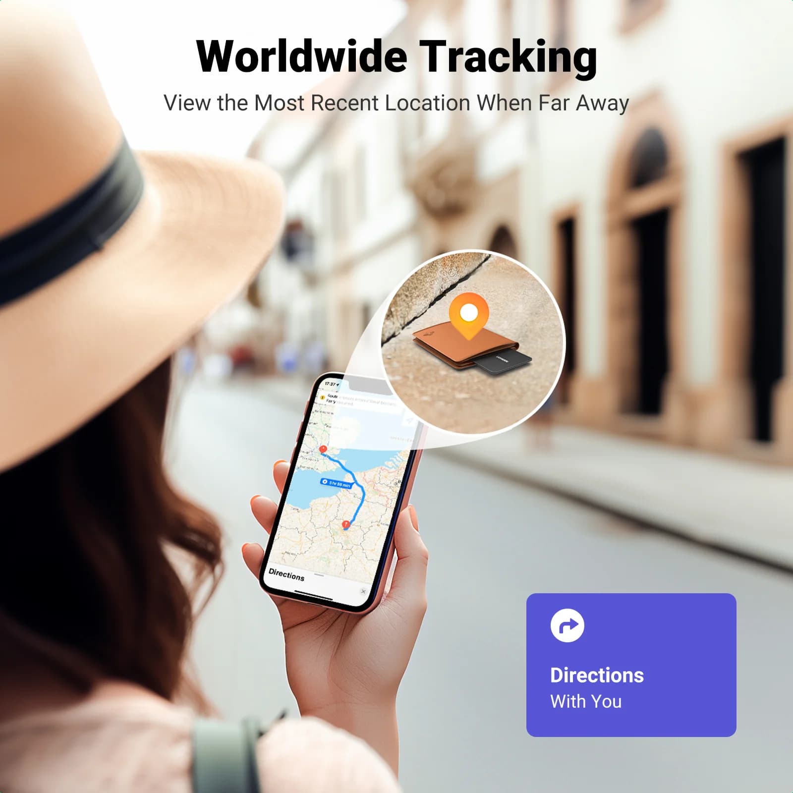 Kortformet Bluetooth Smart Tag Tracker til iOS