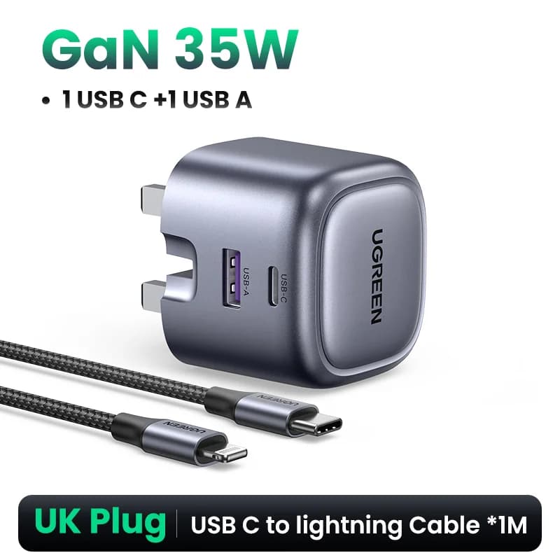 35W GaN USB-C PD Hurtiglader