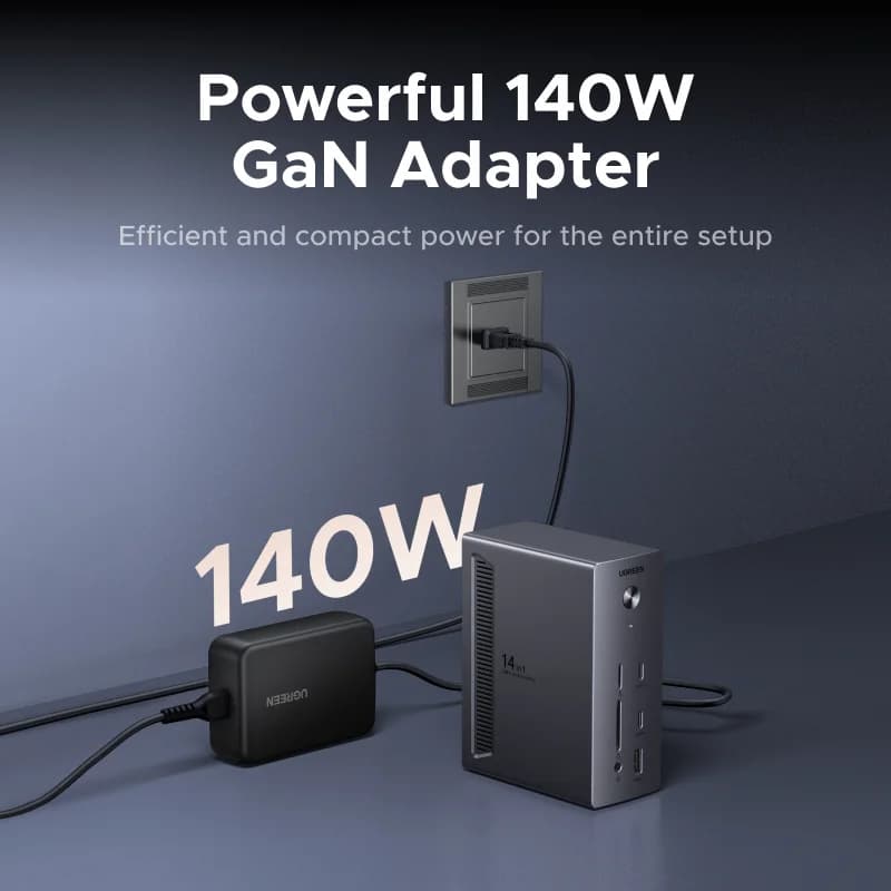 14-i-1 USB-C dockingstation, Triple Display, 10Gbps