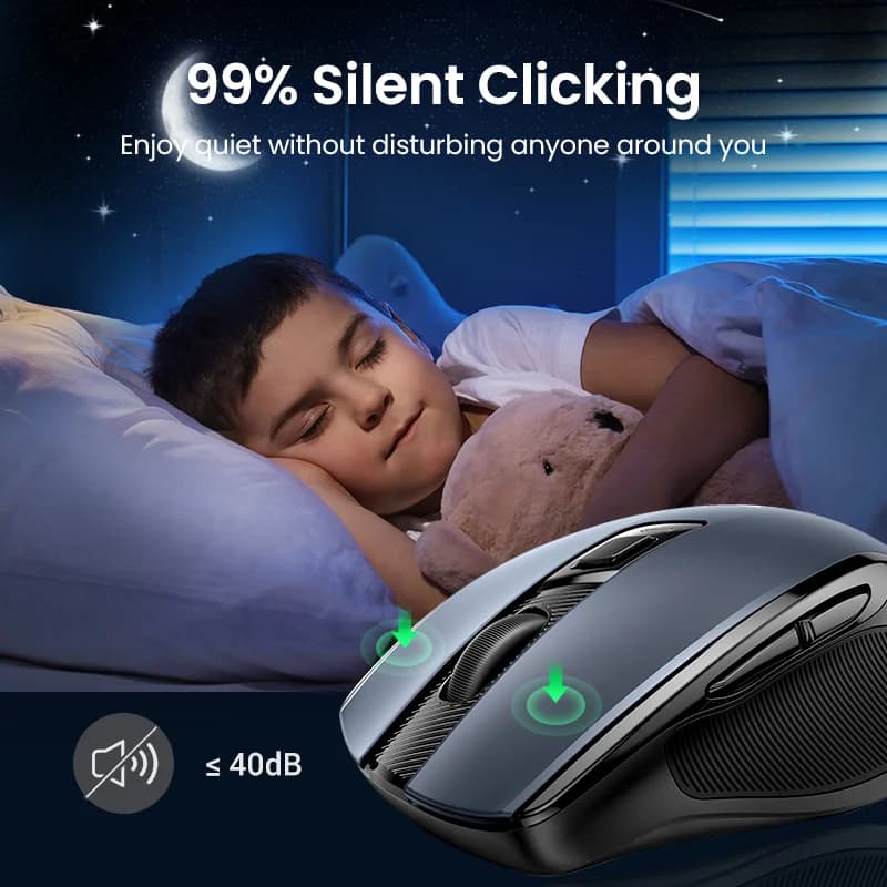 Ergonomisk trådløs mus, Bluetooth, 4000 DPI