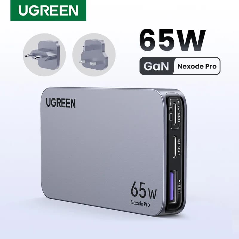 65W GaN USB-C-oplader med Quick Charge 4.0