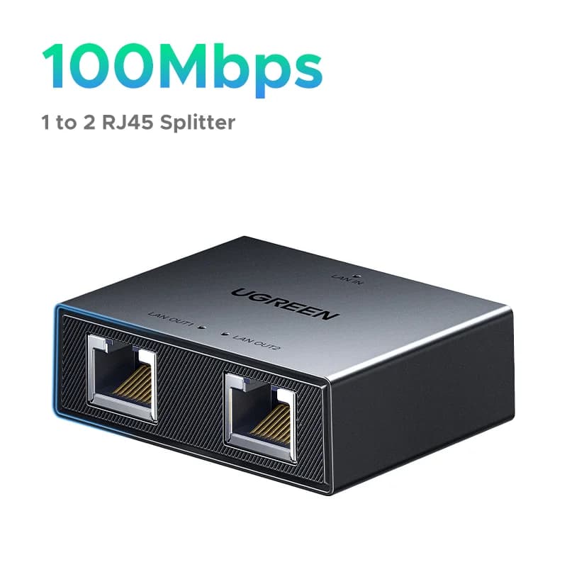 1-til-2 RJ45 Ethernet Netværks-Splitter