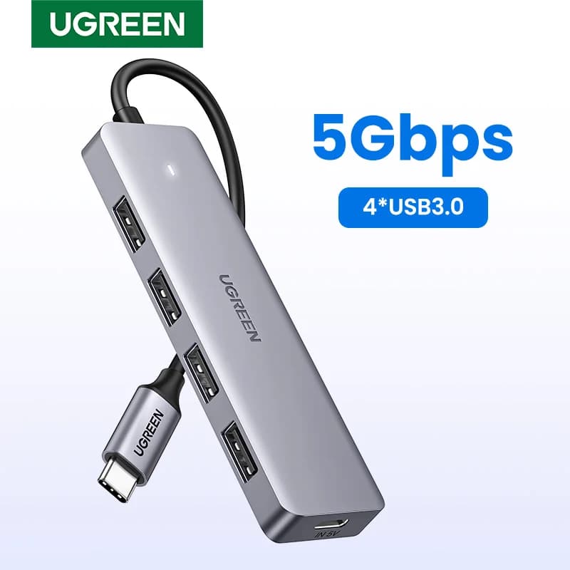 4-ports USB-C til USB 3.0 Hub Splitter