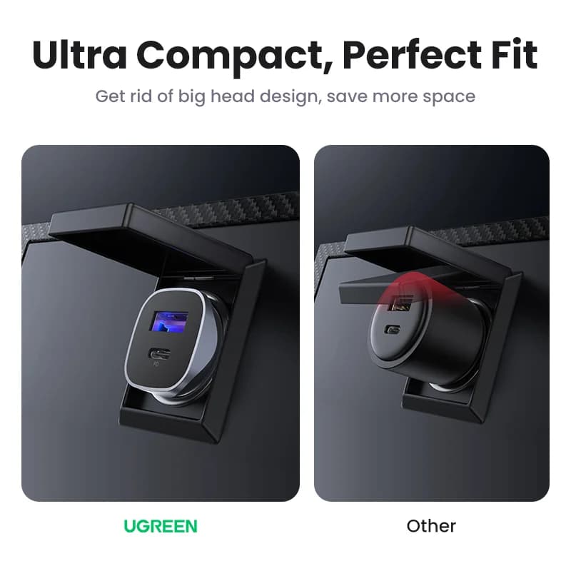 USB-C biloplader med Quick Charge