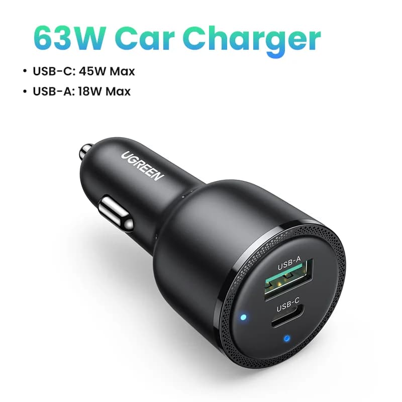 63W USB-C biloplader med PPS