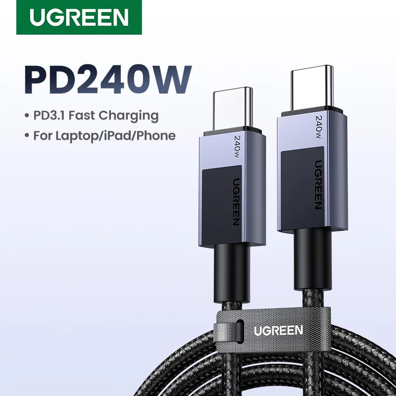 240W USB-C til USB-C kabel med PD3.1 hurtigopladning
