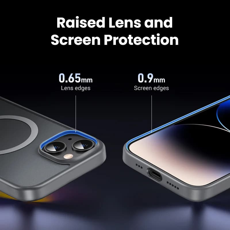 Mat magnetisk stødabsorberende cover til iPhone