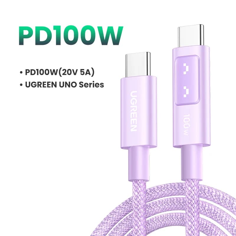 USB-C til USB-C kabel, 100W PD, 0,5-3m